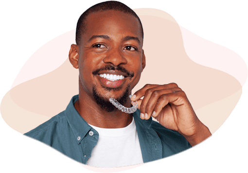 Man with Clear Aligners